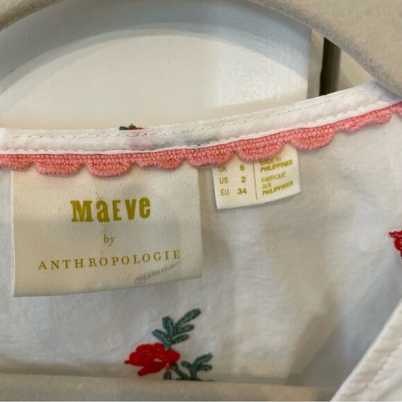 Anthro Maeve Rosalie Embroidered Top - Picture 6 of 8